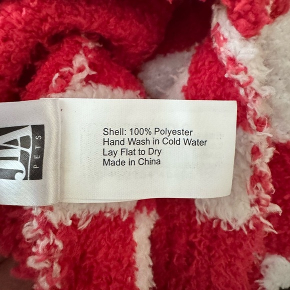 Dog Christmas Sweater Pullover Checkerboard Red White Size L - Picture 10 of 11